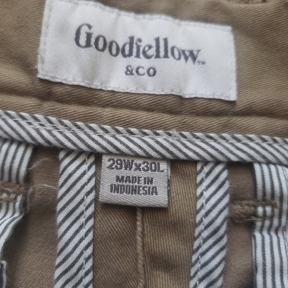 Men Khaki Goodfellow Pants 28×30 - Picture 2 of 4